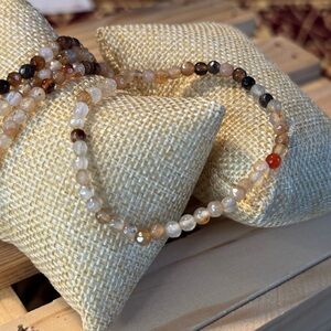 Elegant Brown Agathe Beaded Bracelet